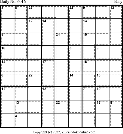 Killer Sudoku for 6/8/2022