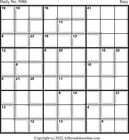 Killer Sudoku for 5/9/2022