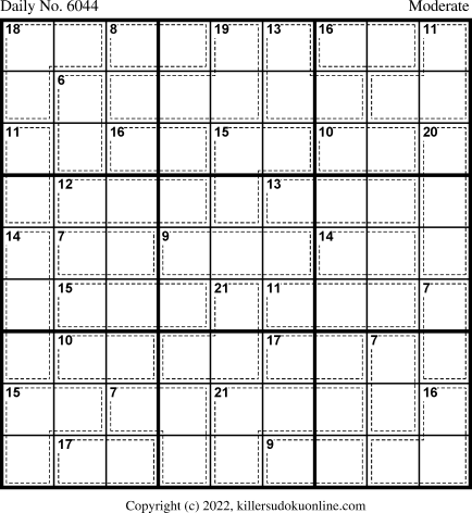 Killer Sudoku for 7/6/2022
