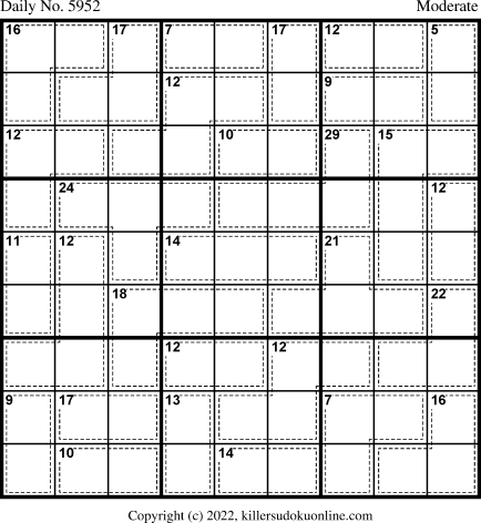 Killer Sudoku for 4/5/2022