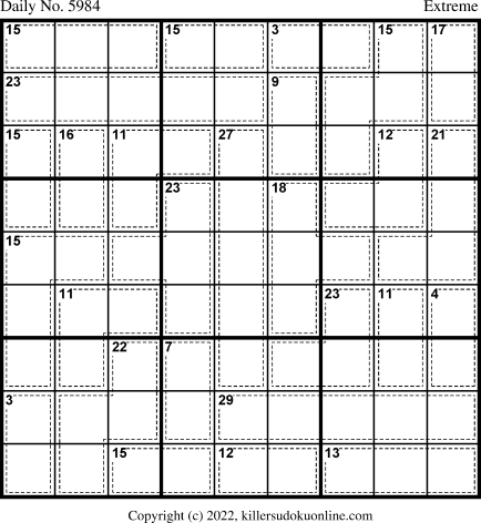 Killer Sudoku for 5/7/2022