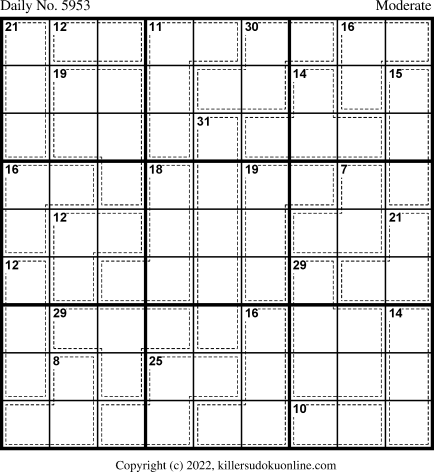 Killer Sudoku for 4/6/2022