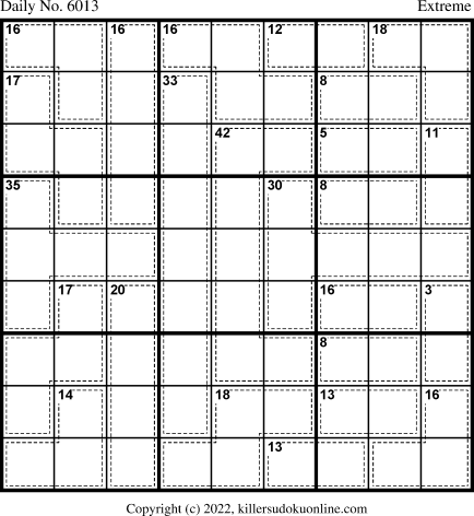 Killer Sudoku for 6/5/2022