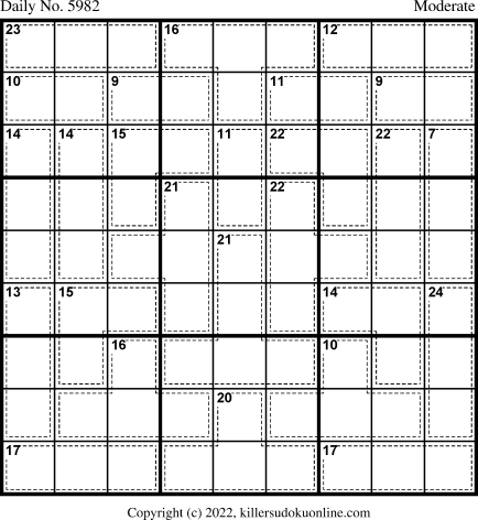 Killer Sudoku for 5/5/2022