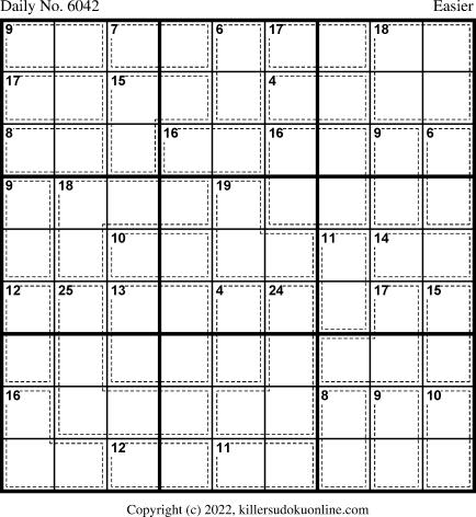 Killer Sudoku for 7/4/2022