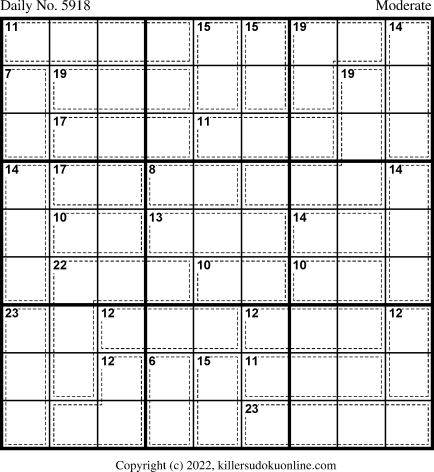 Killer Sudoku for 3/2/2022