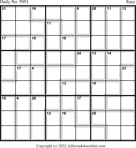 Killer Sudoku for 4/4/2022