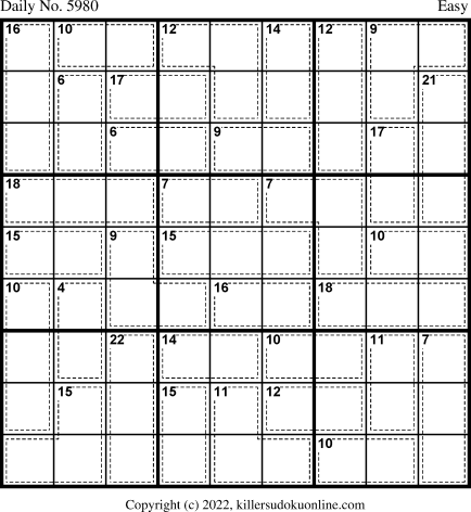Killer Sudoku for 5/3/2022