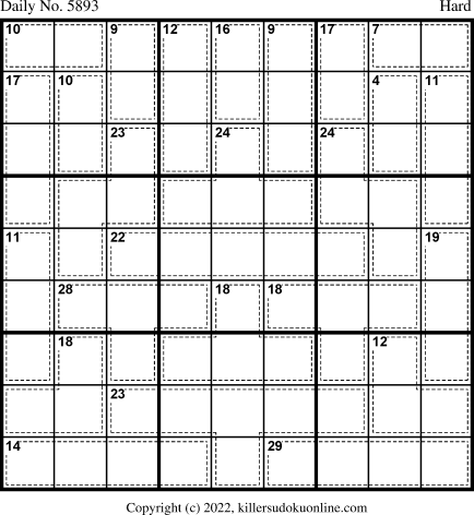 Killer Sudoku for 2/5/2022