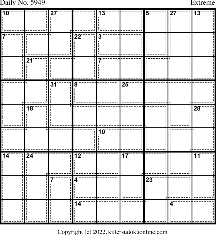 Killer Sudoku for 4/2/2022