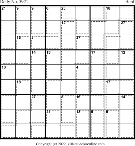 Killer Sudoku for 3/5/2022