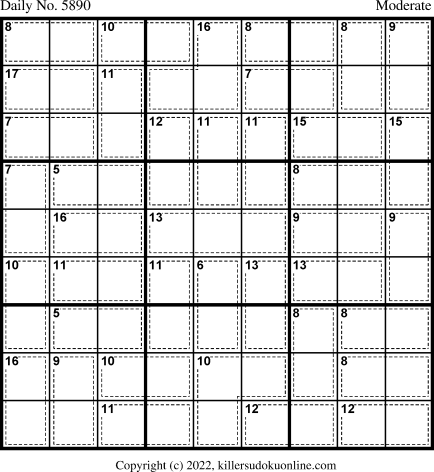 Killer Sudoku for 2/2/2022