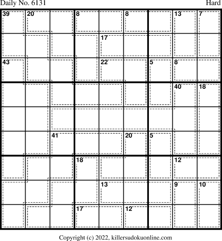 Killer Sudoku for 10/1/2022