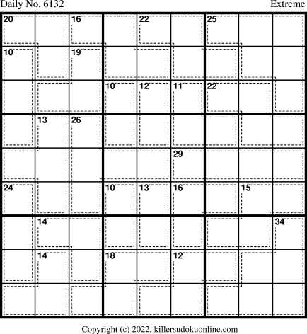 Killer Sudoku for 10/2/2022