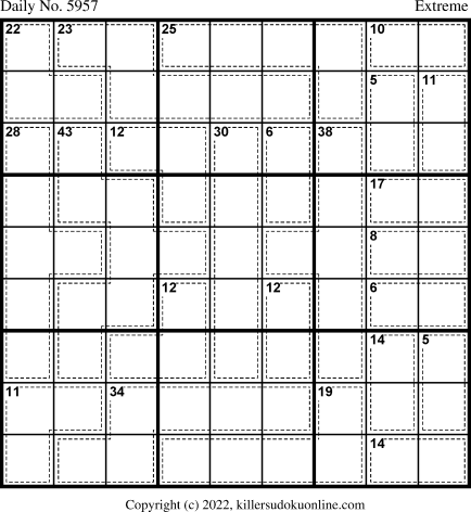 Killer Sudoku for 4/10/2022