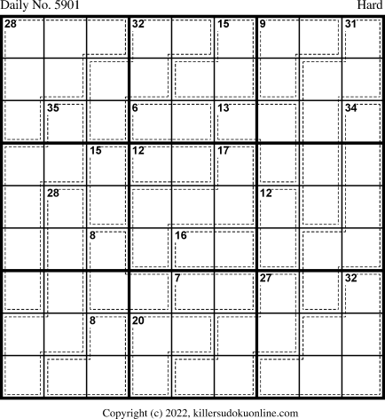 Killer Sudoku for 2/13/2022