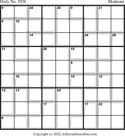 Killer Sudoku for 3/10/2022