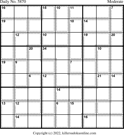 Killer Sudoku for 1/13/2022
