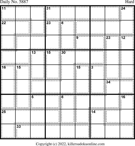 Killer Sudoku for 1/30/2022