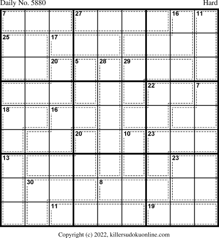 Killer Sudoku for 1/23/2022