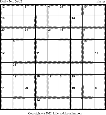Killer Sudoku for 2/14/2022