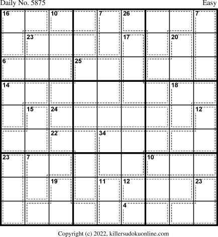Killer Sudoku for 1/18/2022