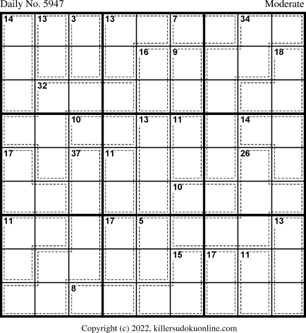 Killer Sudoku for 3/31/2022