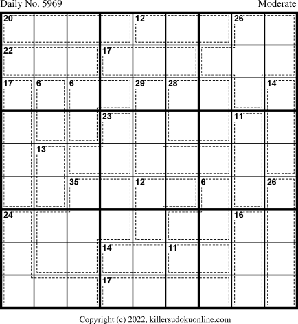 Killer Sudoku for 4/22/2022