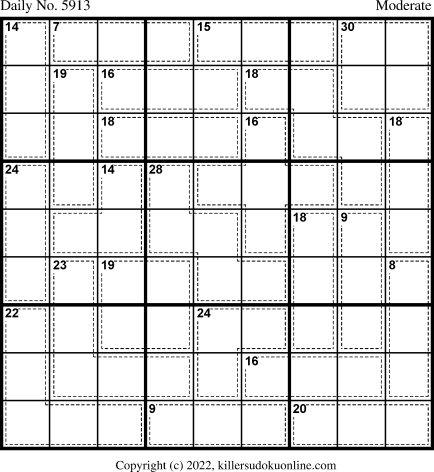 Killer Sudoku for 2/25/2022