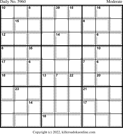 Killer Sudoku for 4/13/2022