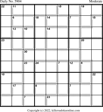 Killer Sudoku for 2/16/2022