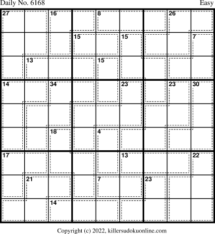 Killer Sudoku for 11/7/2022
