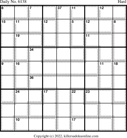 Killer Sudoku for 10/8/2022