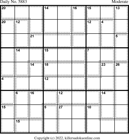 Killer Sudoku for 1/26/2022