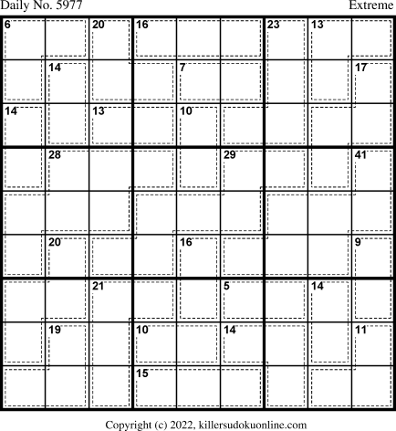 Killer Sudoku for 4/30/2022