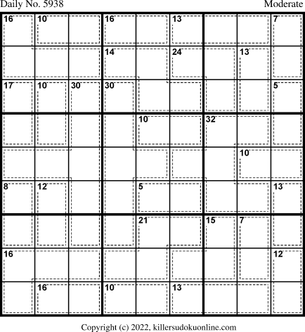 Killer Sudoku for 3/22/2022