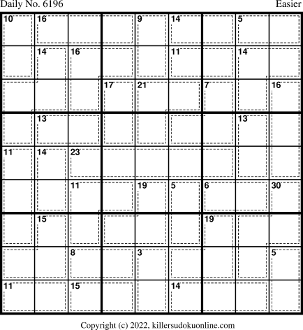 Killer Sudoku for 12/5/2022
