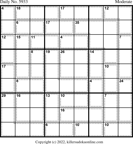 Killer Sudoku for 3/17/2022