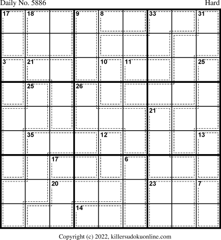 Killer Sudoku for 1/29/2022