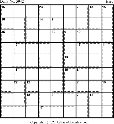 Killer Sudoku for 3/26/2022