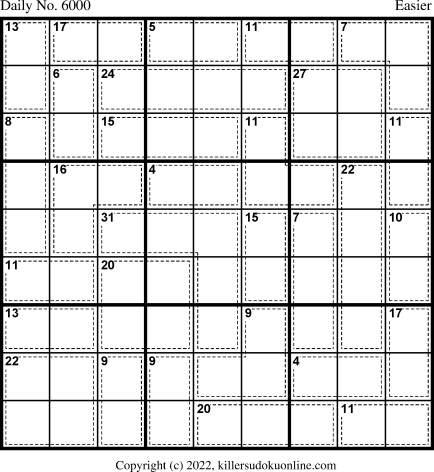 Killer Sudoku for 5/23/2022