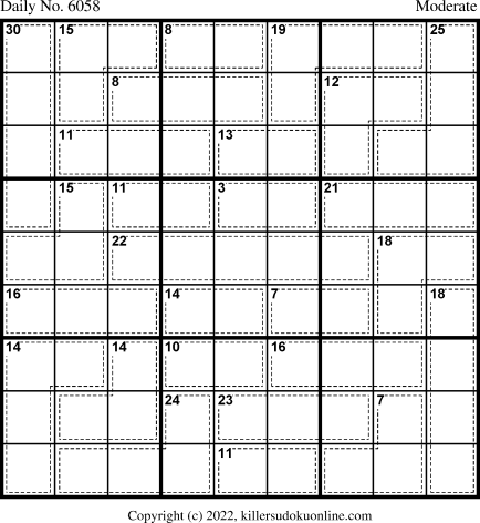 Killer Sudoku for 7/20/2022
