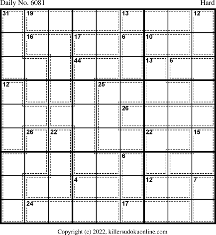 Killer Sudoku for 8/12/2022