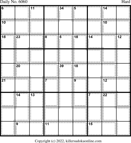 Killer Sudoku for 7/22/2022