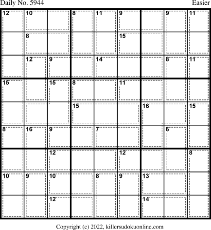 Killer Sudoku for 3/28/2022