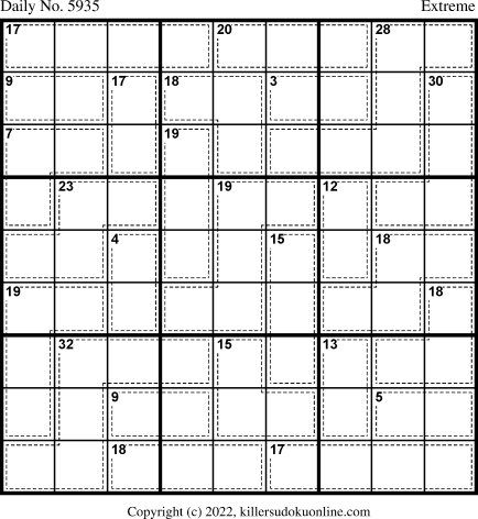 Killer Sudoku for 3/19/2022