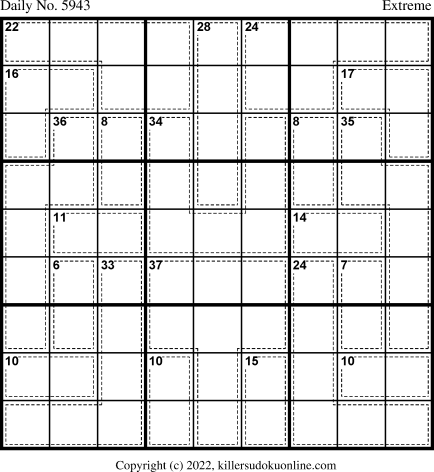 Killer Sudoku for 3/27/2022