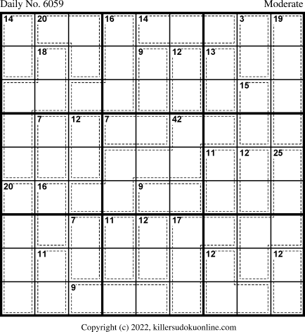 Killer Sudoku for 7/21/2022