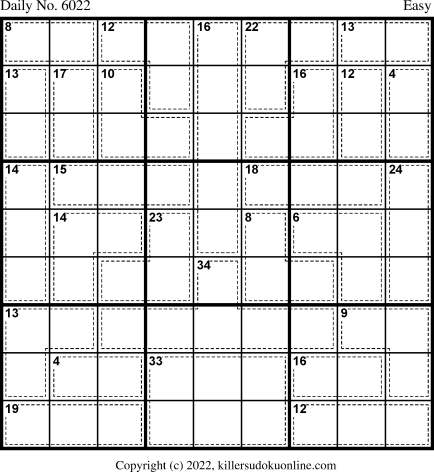 Killer Sudoku for 6/14/2022