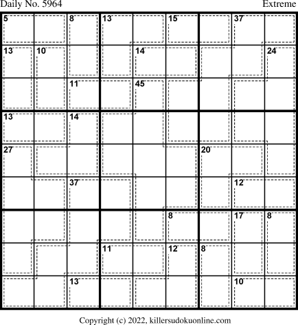 Killer Sudoku for 4/17/2022
